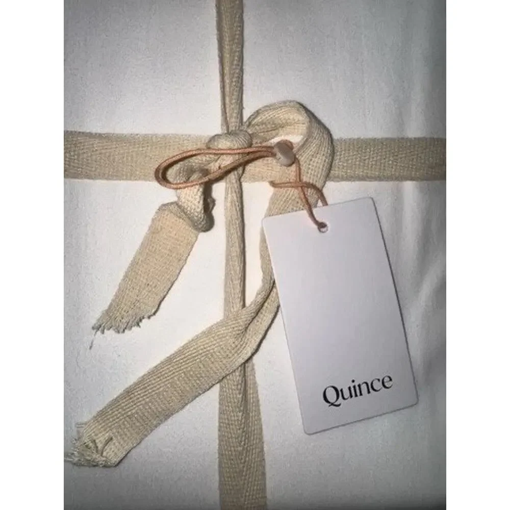 Quince Organic Cotton Percale Duvet Cover White Full/Queen 88x92 NWT